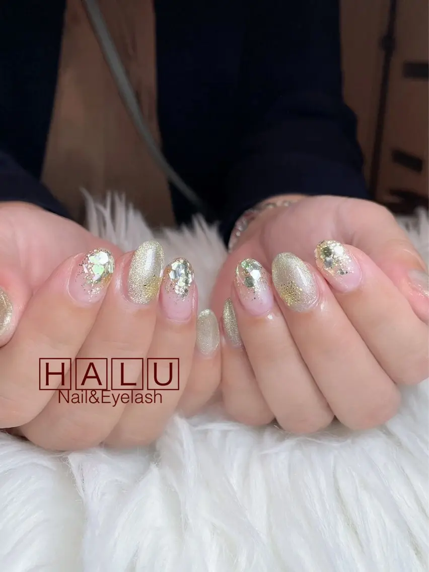 ネイル キラキラネイル HALU ハルのネイルデザイン