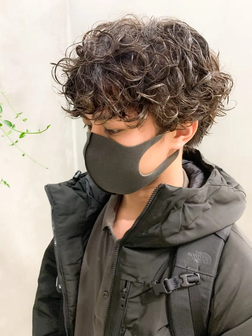 メンズ マッシュ メンズパーマ カット パーマ 横井伴典　名古屋駅 メンズパーマ/カットのヘアスタイル