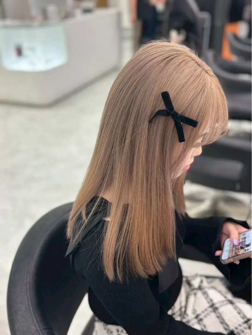 ロング カラー カット ヘアカラー 韓国トレンドヘア🤍 Chima🤍のヘアスタイル