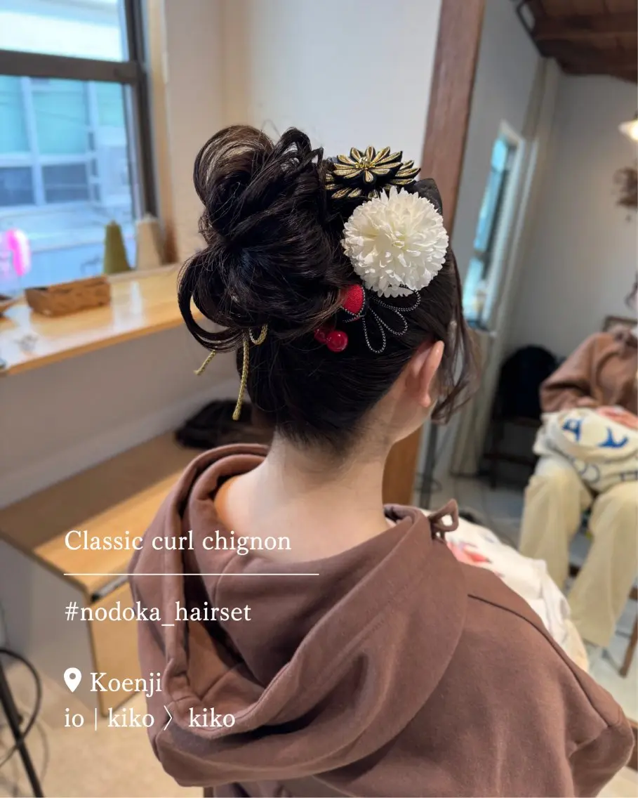 セミロング ヘアアレンジ ヘアセット お呼ばれセット🕊️ 高円寺/太田和のヘアスタイル