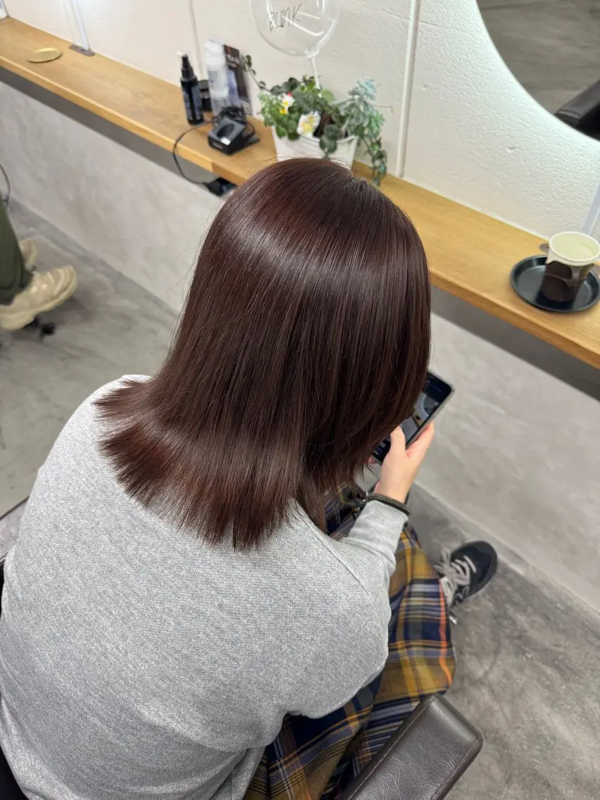 ミディアム BLINK 心斎橋のヘアスタイル