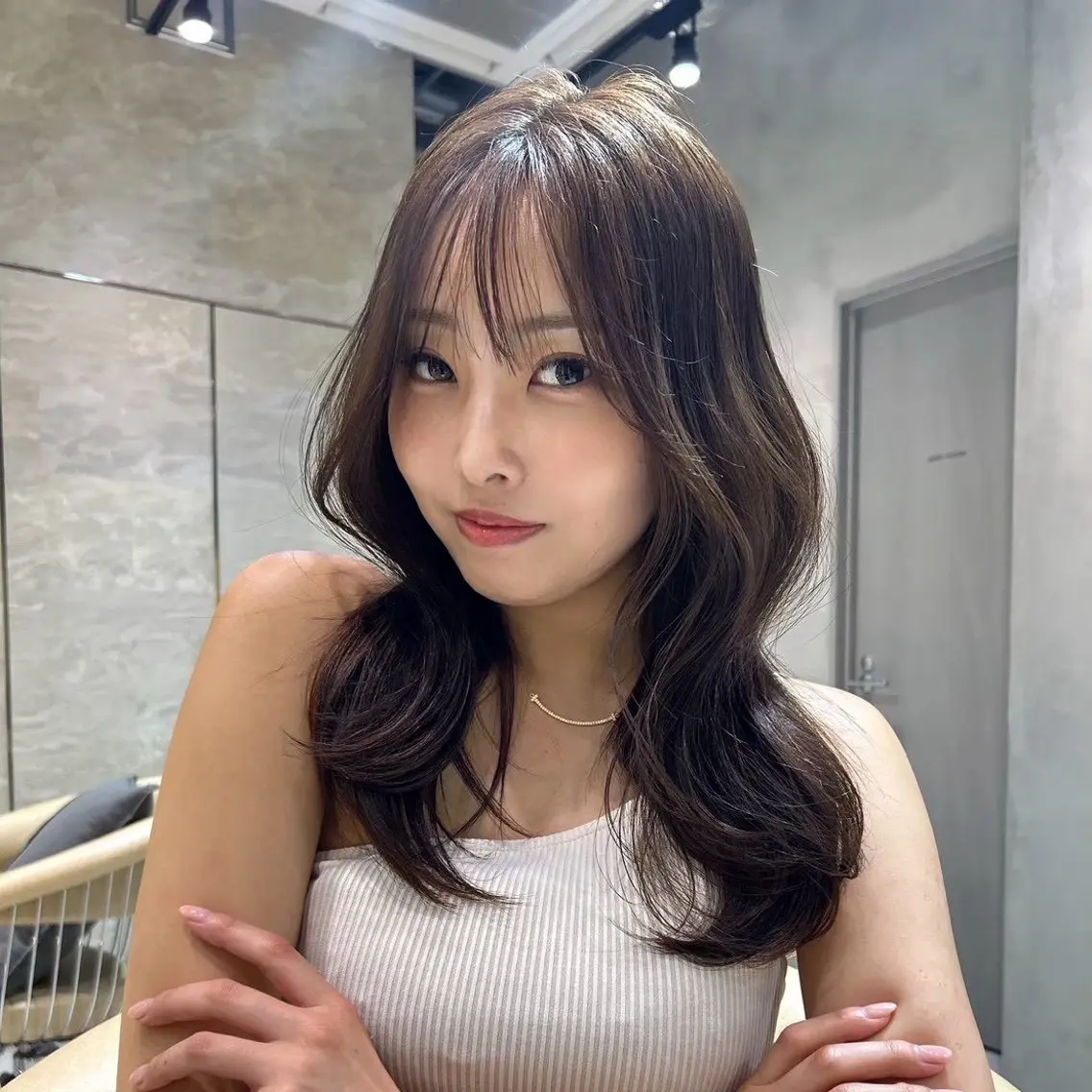 セミロング カット ヘアカラー トリートメント 🦋高屋敷陸🦋 レイヤー/グレージュのヘアスタイル