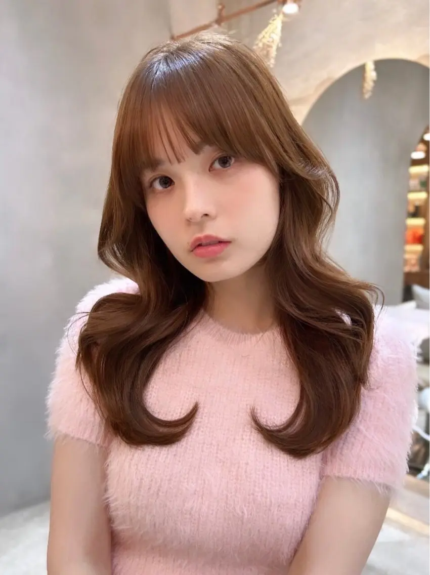 ロング カット ヘアカラー トリートメント 髪質改善/縮毛矯正 /レイヤー/宮崎直弥のヘアスタイル