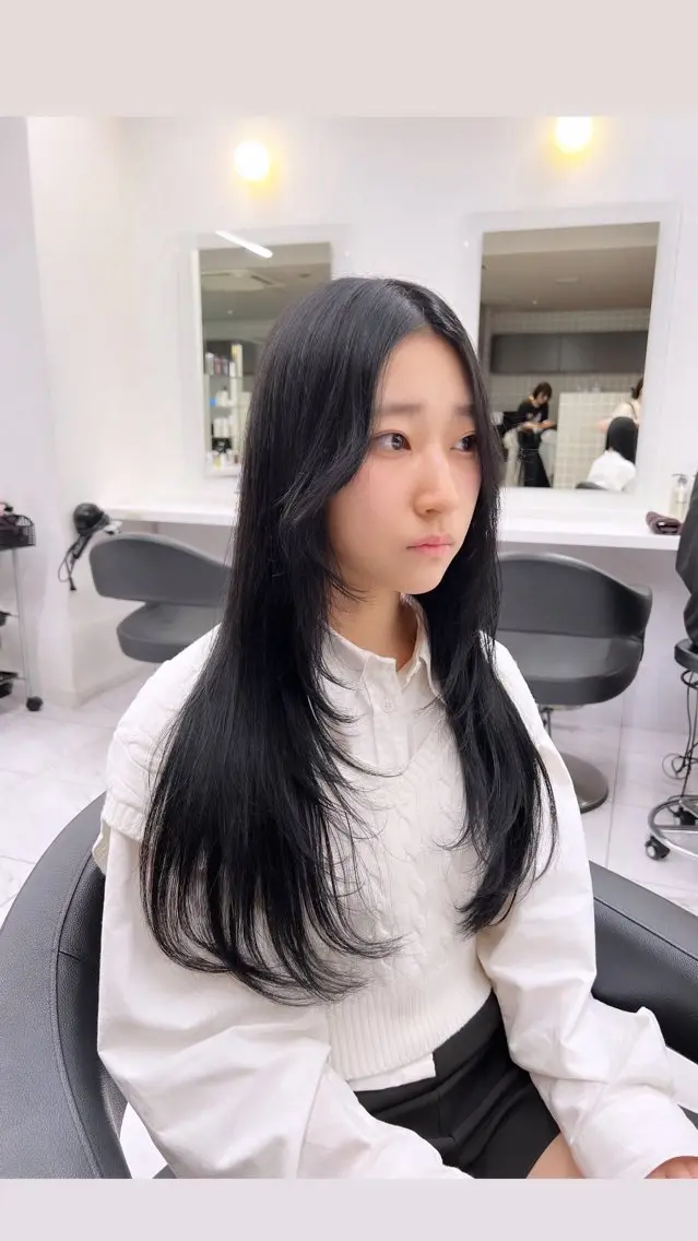 ロング カラー パーマ ヘアアレンジ メンズ 上品＆韓国風 🥀海心🥀のヘアスタイル
