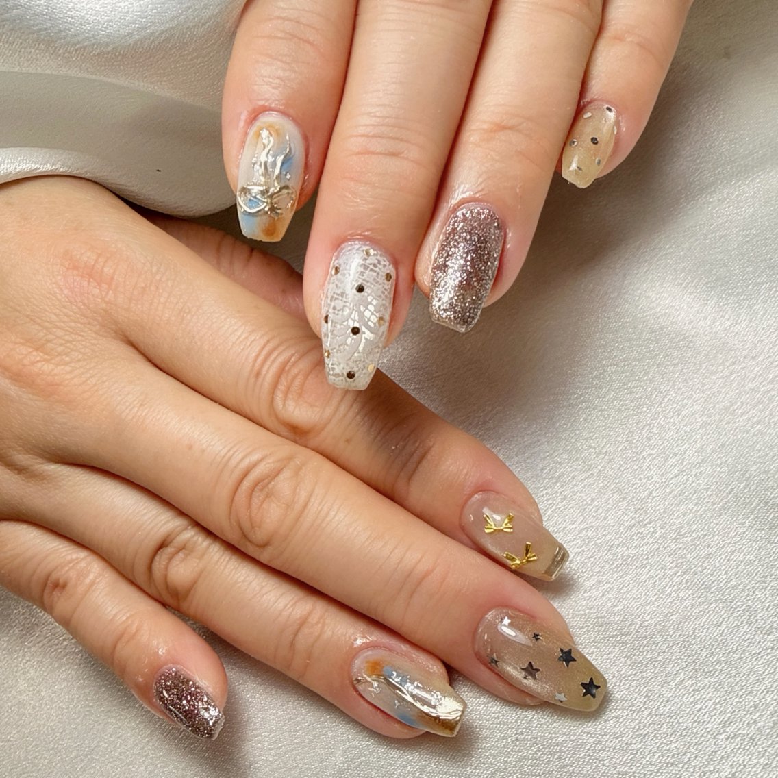 ネイル ハンドネイル Aura Nail ✨スス✨(アヤ)のネイルデザイン