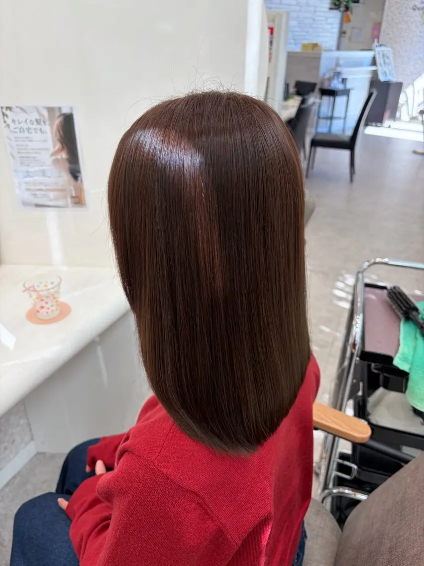 ミディアム カラー ヘアカラー 志村 梨帆のヘアスタイル