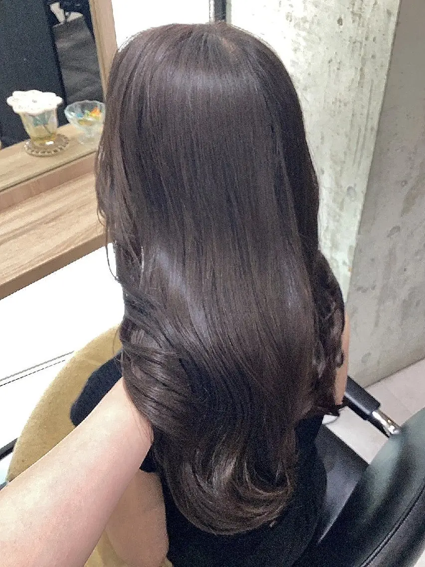 セミロング カラー ヘアカラー トリートメント ヘアアレンジ/柔らか 艶カラー/AKARIのヘアスタイル