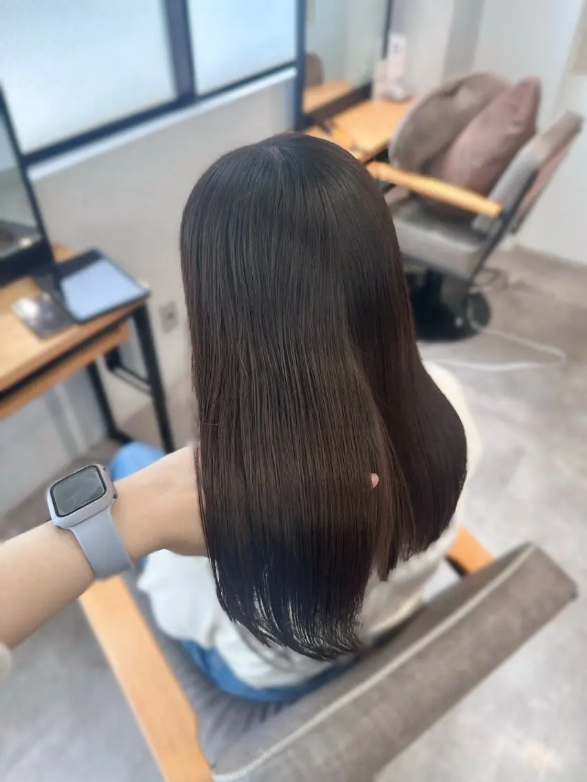 ロング カラー カット ヘアカラー トリートメント hina/レイヤー /マロンブラウンのヘアスタイル