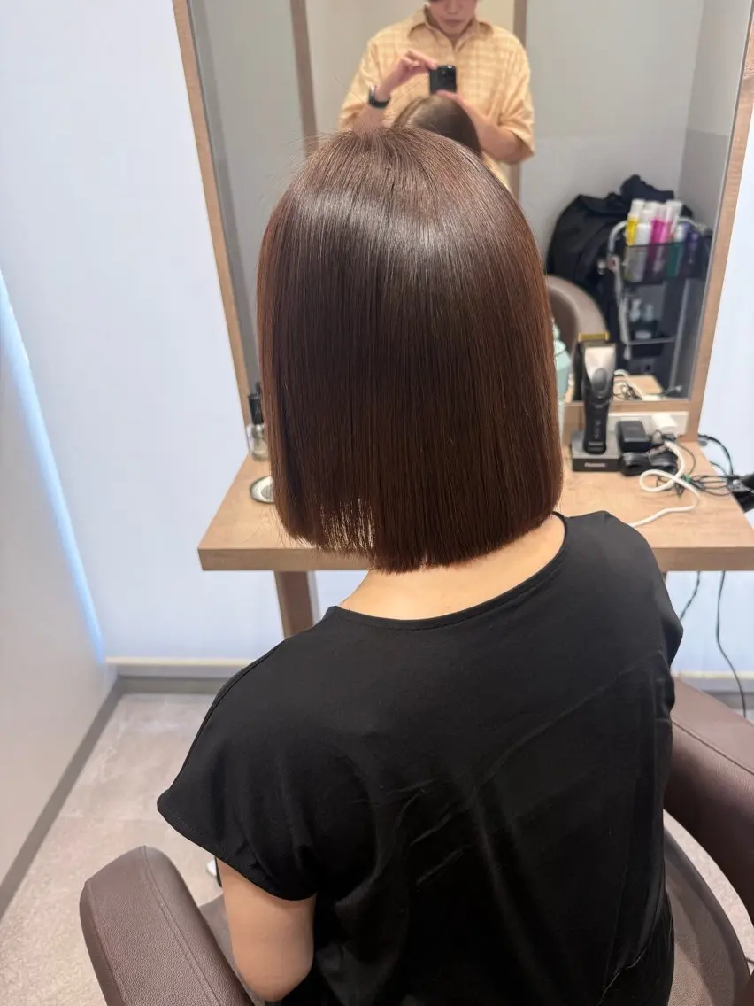 ショート 縮毛矯正 田中大星 /ボブ 縮毛矯正のヘアスタイル