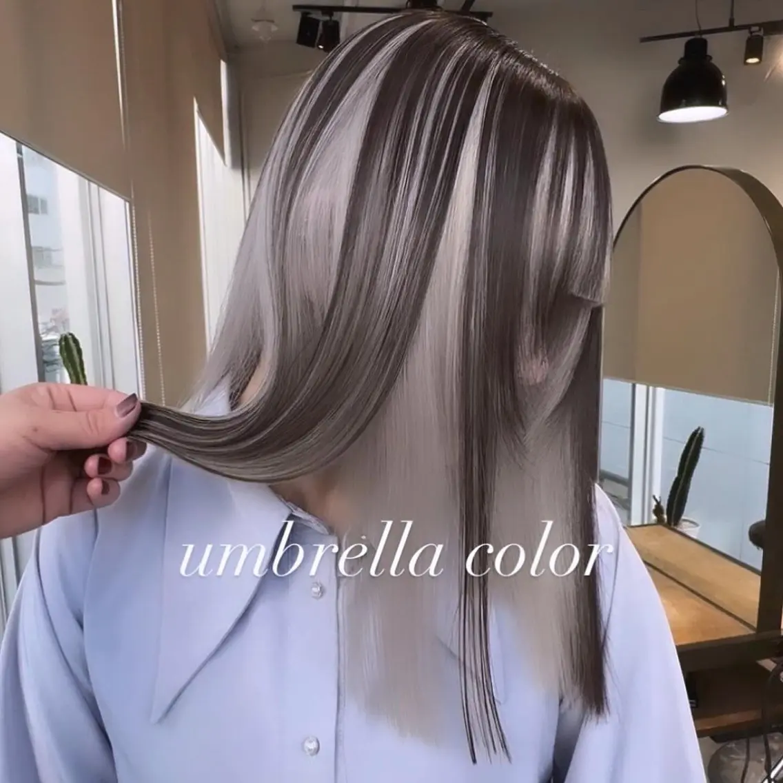 セミロング カラー カット ヘアカラー トリートメント ヘアセット 💜ハイトーン💛 マジカルかいちゃんのヘアスタイル