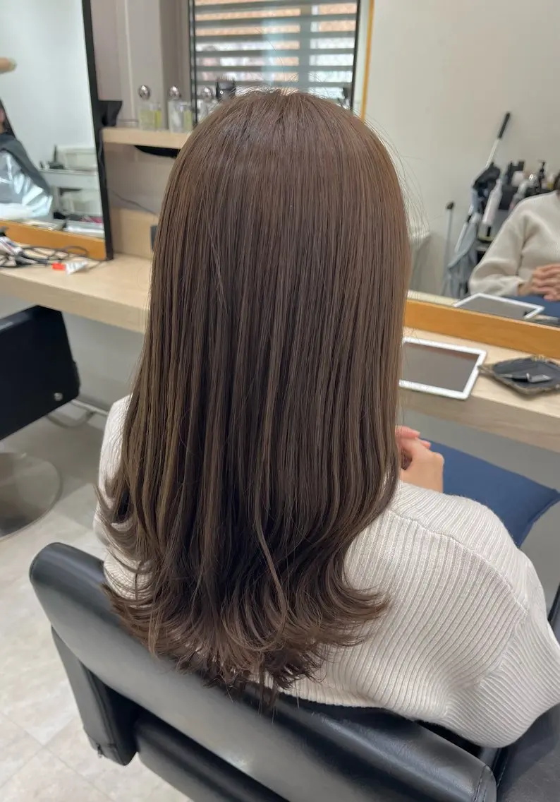 ロング カラー カット ヘアカラー トリートメント 【ニュアンスカラー・ 髪質改善】スズキカナのヘアスタイル
