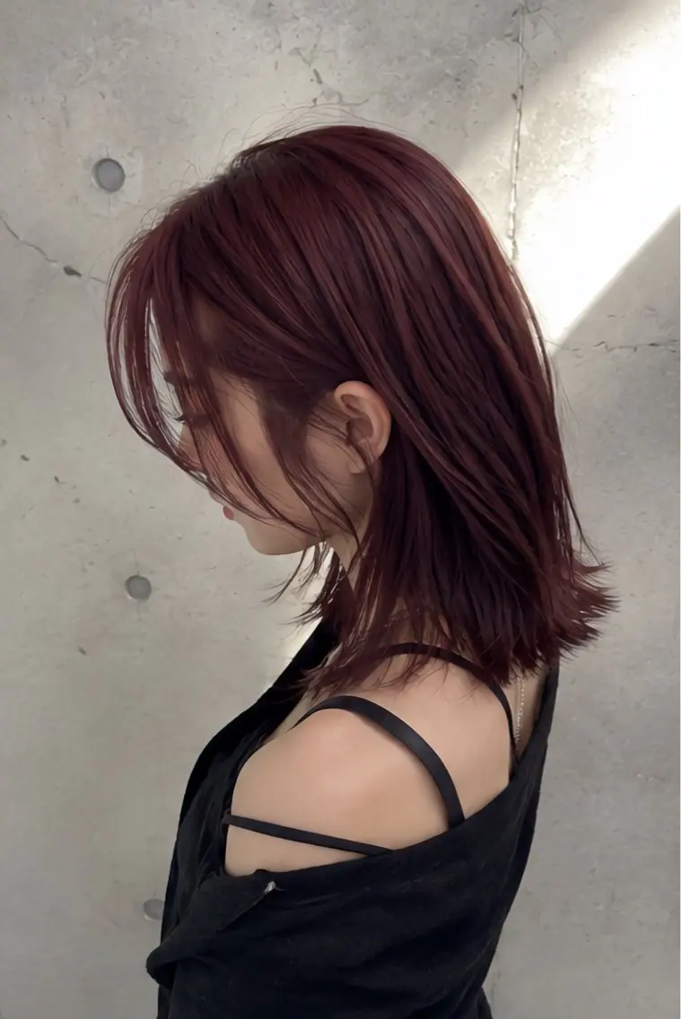 ミディアム 🍓暖色艶髪カラー 桝崎🎀ིྀのヘアスタイル