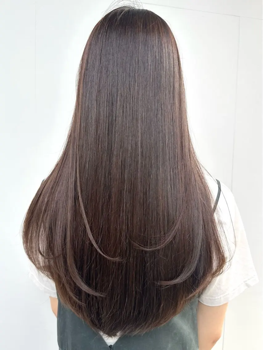 ロング カラー アディクシーカラー ブリーチ ケアブリーチ ダブルカラー イヤリングカラー DAIKIベージュ 🍂レイヤーカットのヘアスタイル