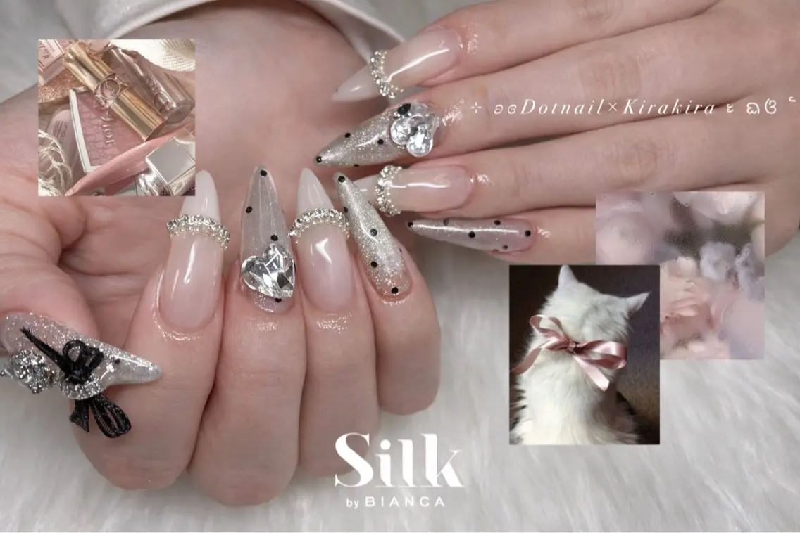 ネイル 𝐒𝐢𝐥𝐤 🎀𝐚𝐧𝐧𝐚のネイルデザイン