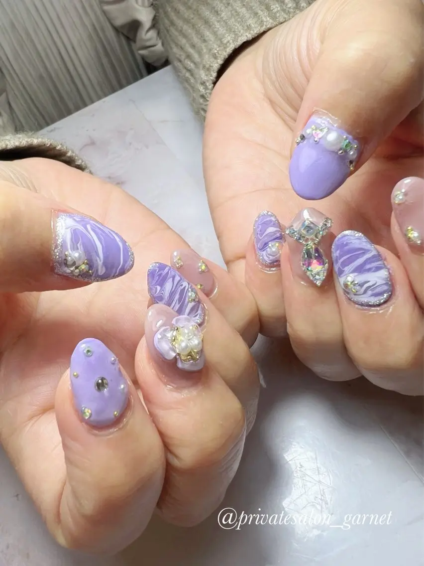 ネイル 春ネイル Garnet nailのネイルデザイン