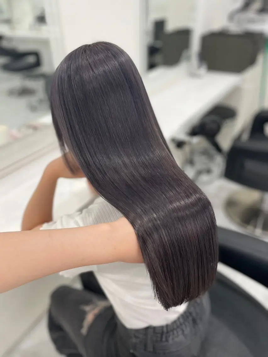 ロング カラー ヘアカラー トリートメント ヘッドスパ ヘアセット 𓏸レイヤー髪質改善 透けカラーカノン🫧のヘアスタイル