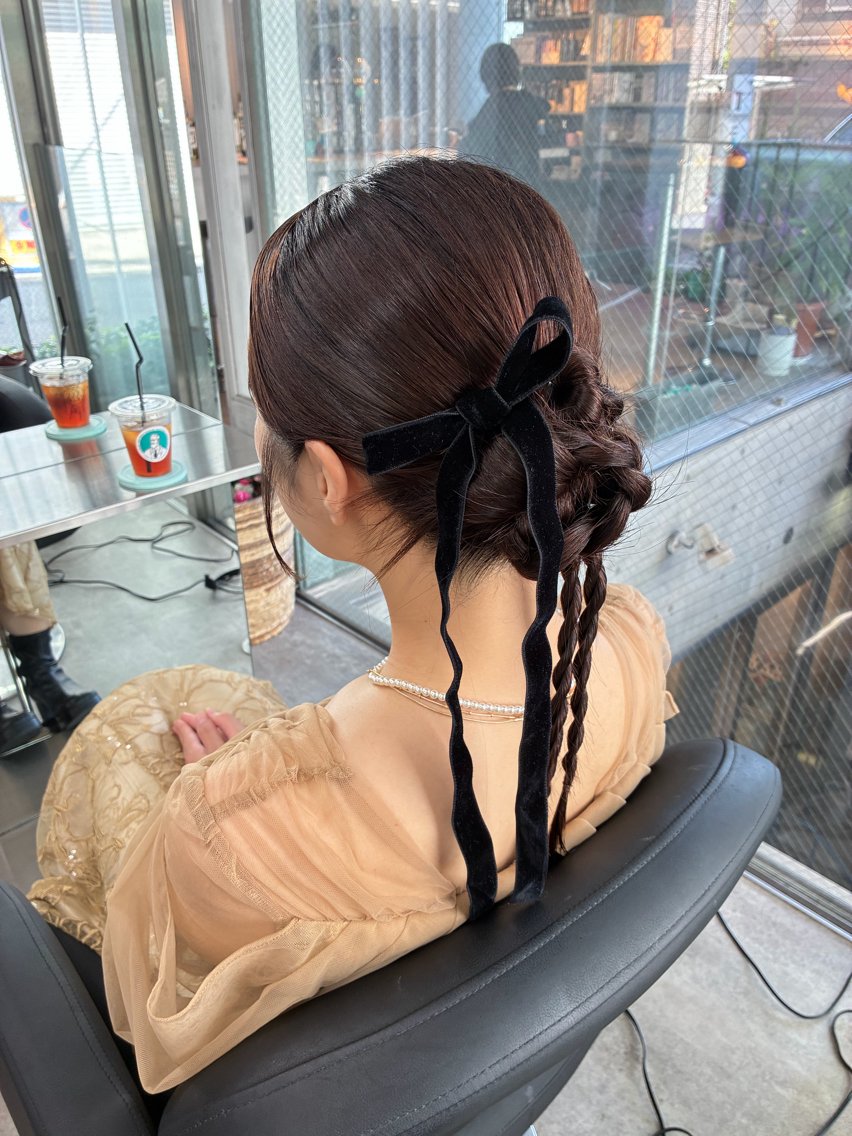 ヘアアレンジ ヘアセット 速水 ゆきののヘアスタイル
