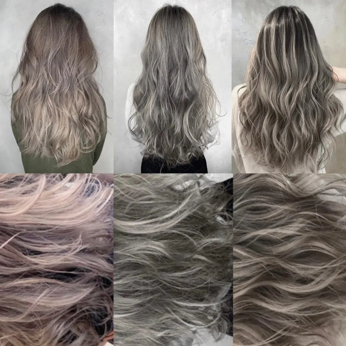 セミロング カラー パーマ ヘアアレンジ バレイヤージュ ベージュカラー ブルーカラー ブルージュ フォギーベージュ newi saLyu ネウィ サリューのヘアスタイル