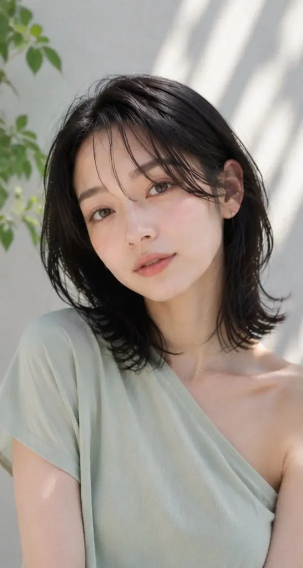 ミディアム カラー カット ヘアカラー トリートメント Garden 浅草蔵前のヘアスタイル