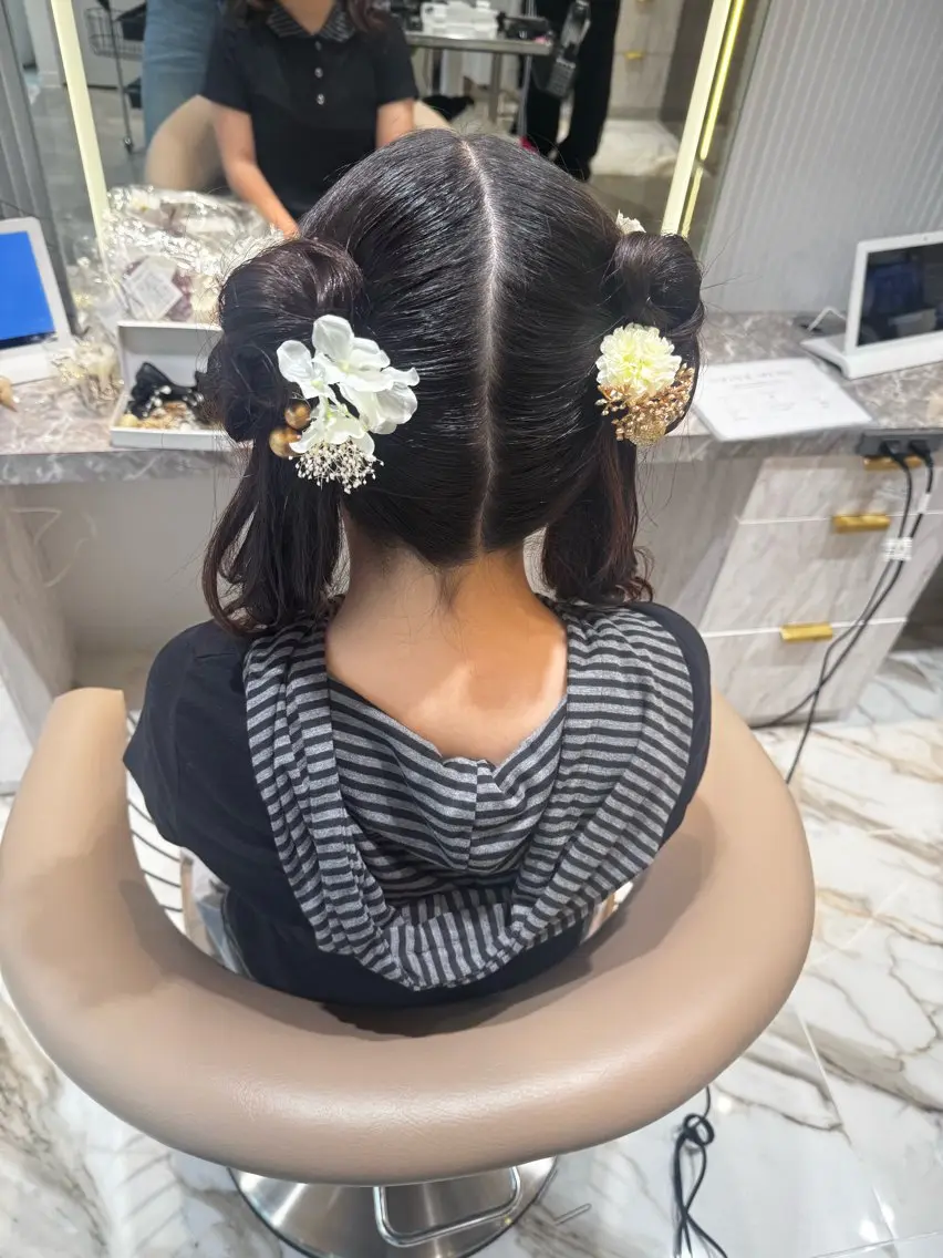 ロング ヘアアレンジ ヘアセット 清楚ギャルの女王👑 めい🩶🩶のヘアスタイル