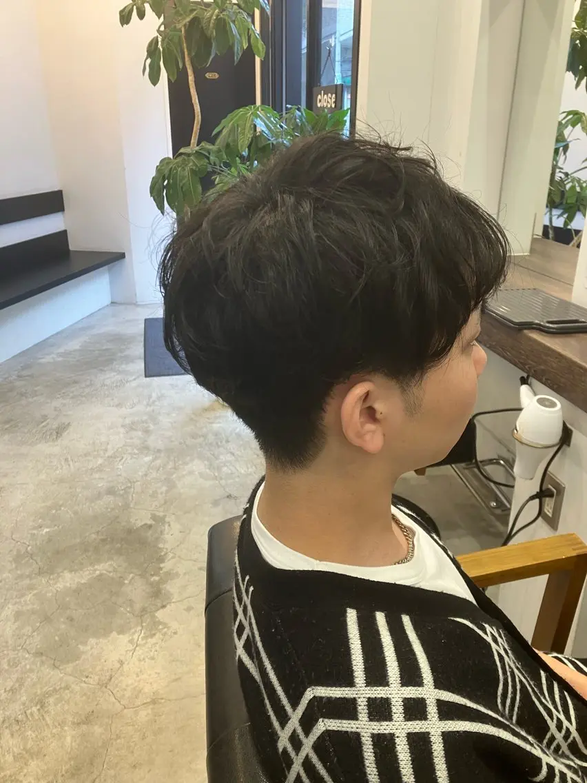 ショート メンズ マッシュ メンズパーマ Riant Meguのヘアスタイル