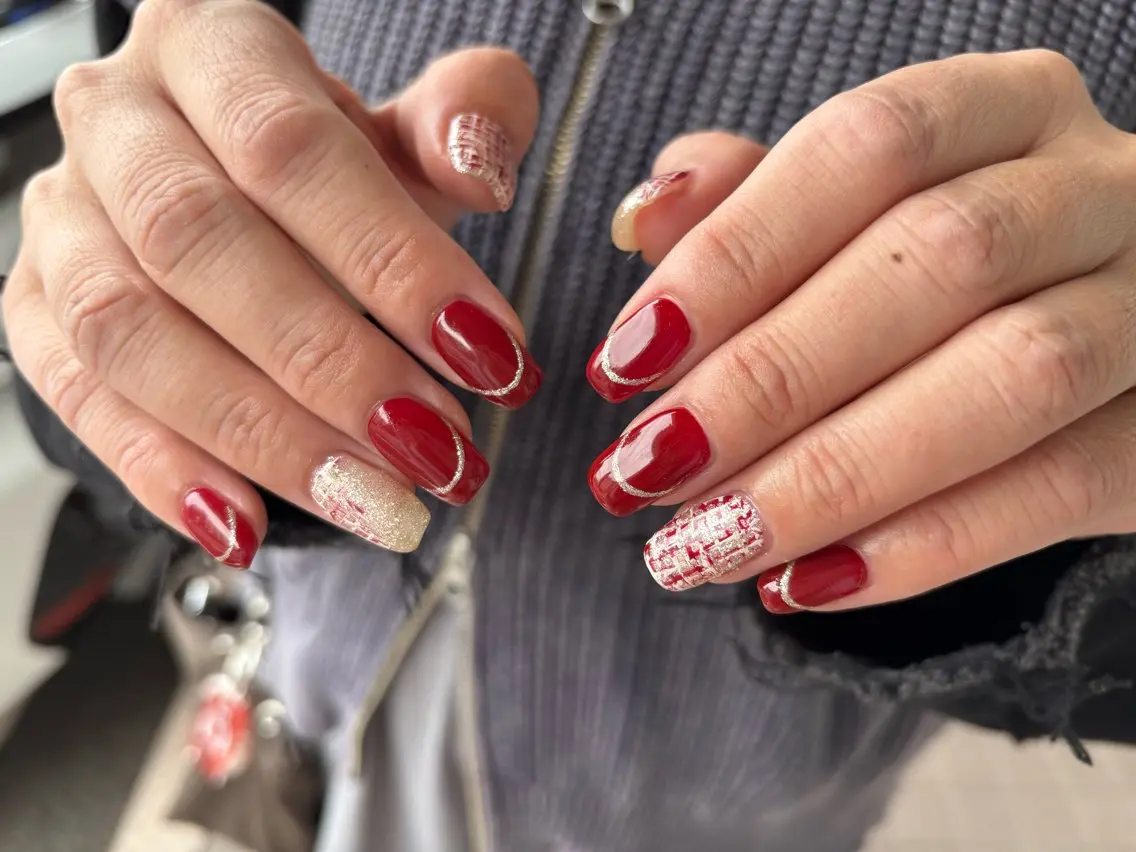 ネイル ツイードネイル N° nail_ fuyukaのネイルデザイン