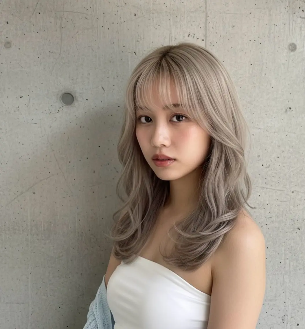 ロング カット パーマ トリートメント 🌼U24 ヘアデザインラボのヘアスタイル