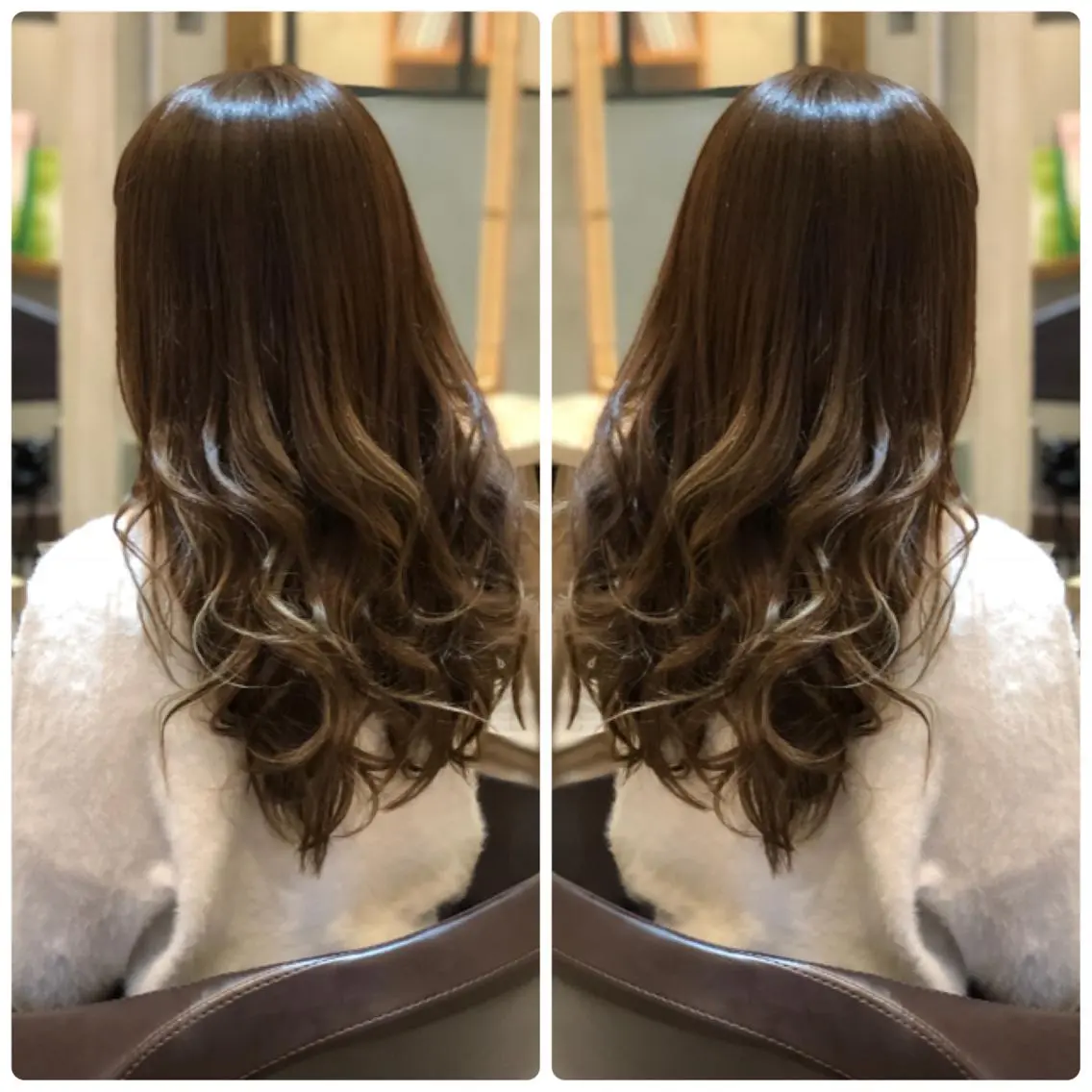 ロング カラー グレージュ ハイライトカラー ハイライト カット 縮毛矯正 トリートメント 小山内 龍一郎 店長のヘアスタイル