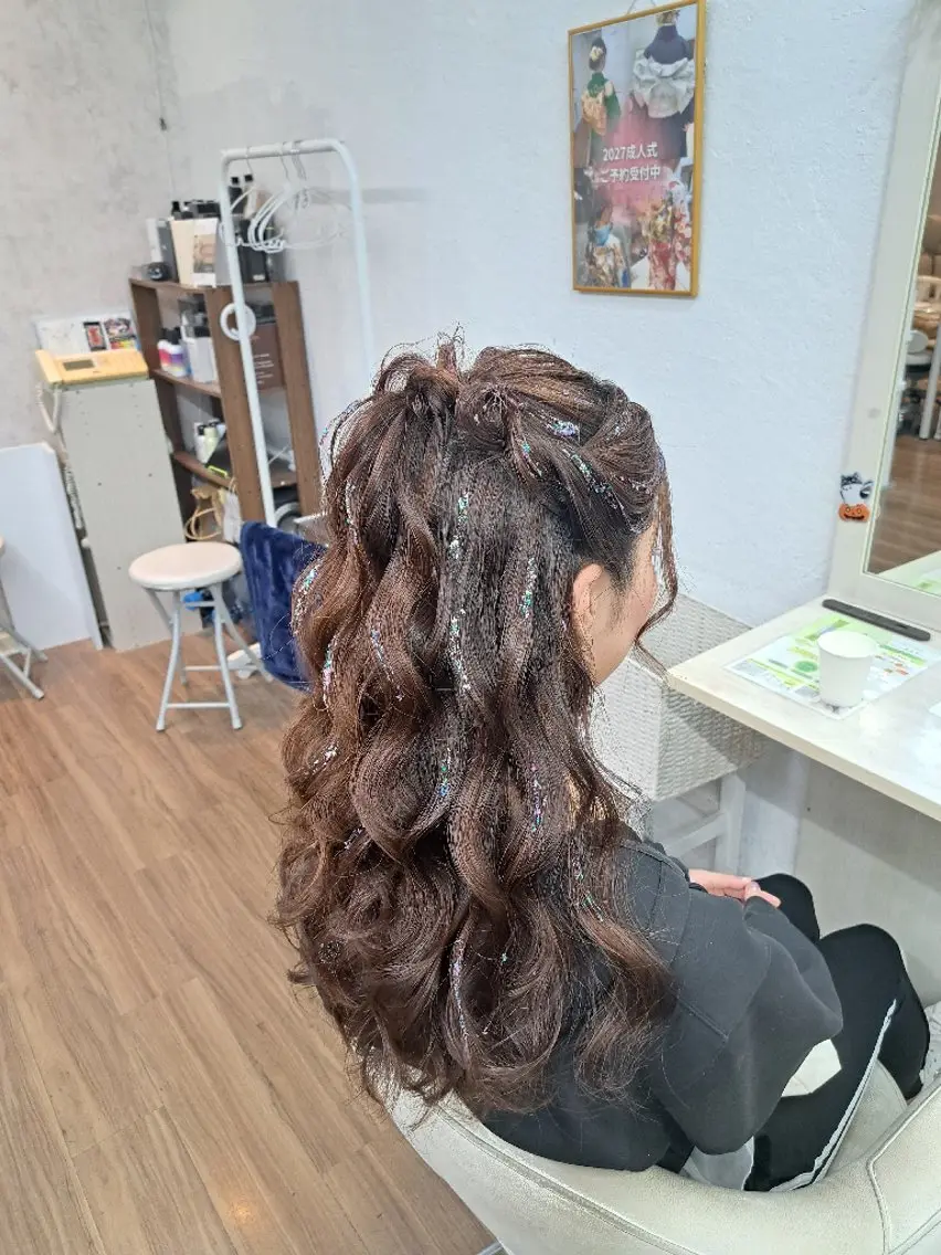 ロング ヘアアレンジ ヘアセット GLOSS心斎橋🌹 はるなのヘアスタイル