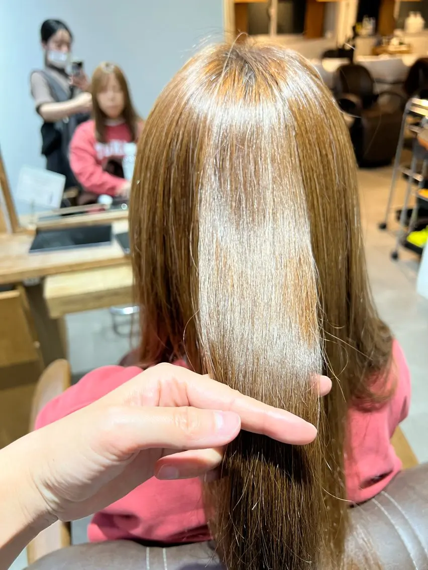 ロング 縮毛矯正 カット 縮毛矯正 トリートメント 縮毛矯正 田子 美絵のヘアスタイル
