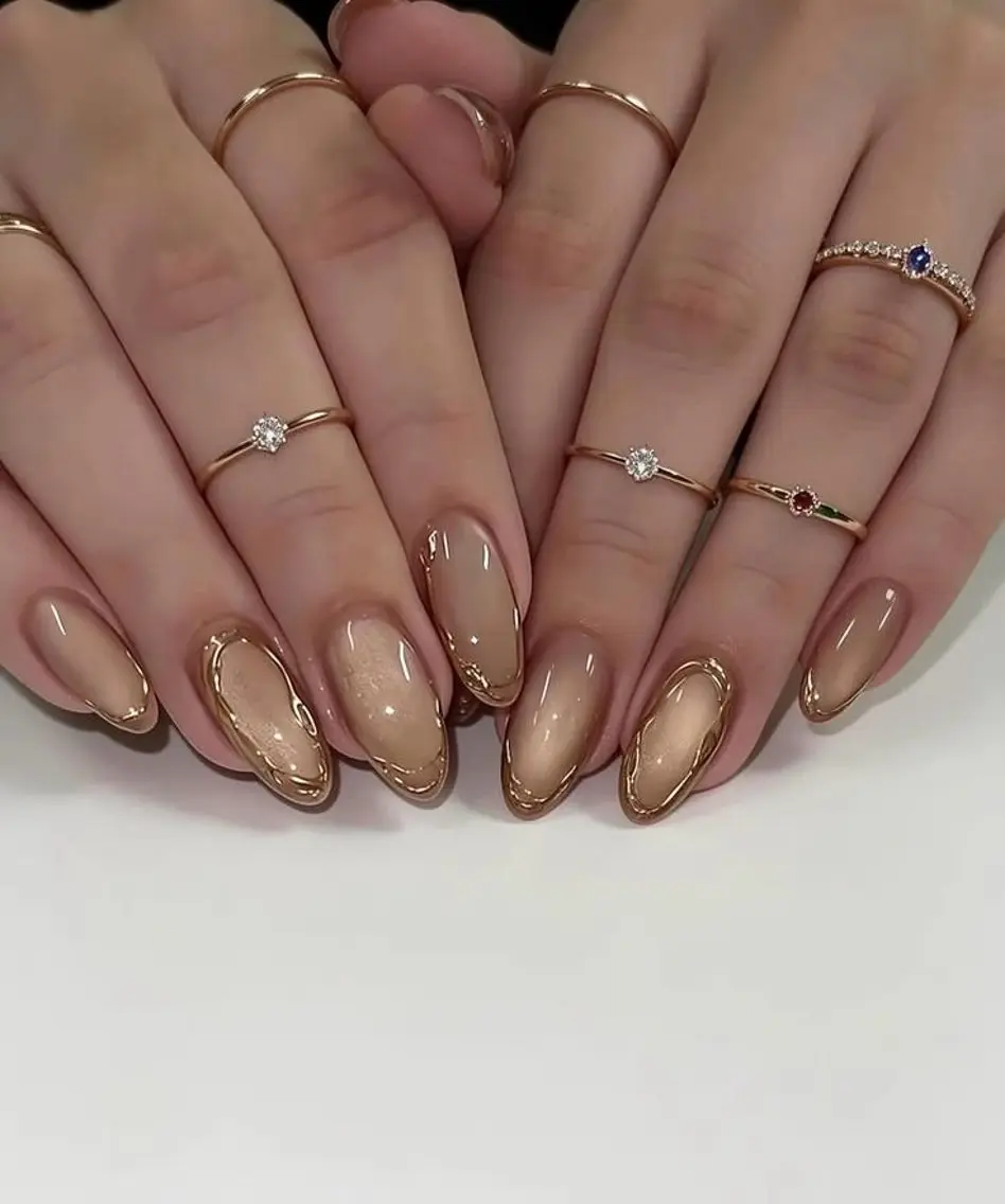 ネイル 長さ出し フレンチネイル 韓国ネイル ロングネイル マグネットネイル ハンドネイル Akina Nail 亀戸のネイルデザイン