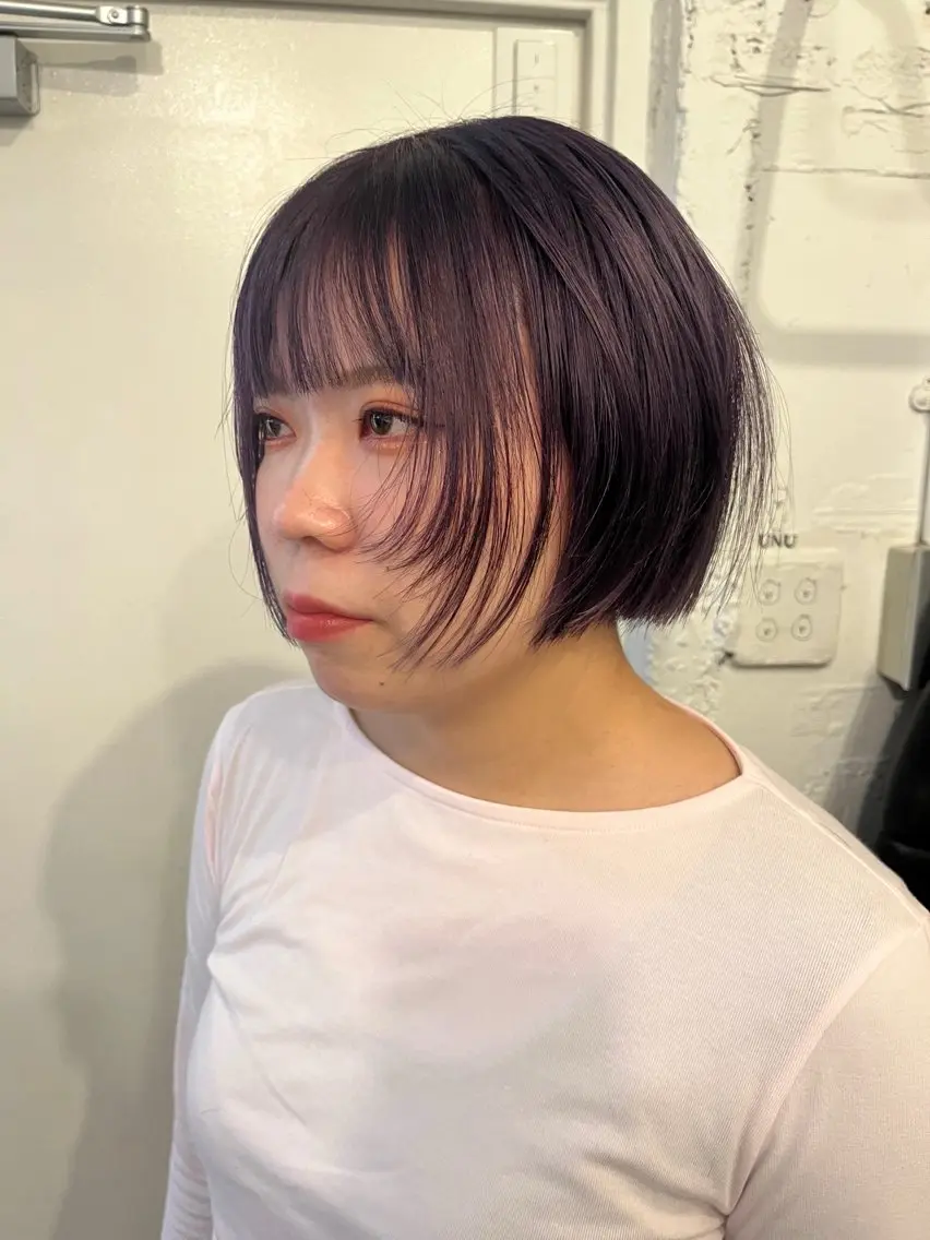 ショート カラー ブリーチ ラベンダーカラー ヘアカラー ✴︎UNU ✴︎モエカのヘアスタイル