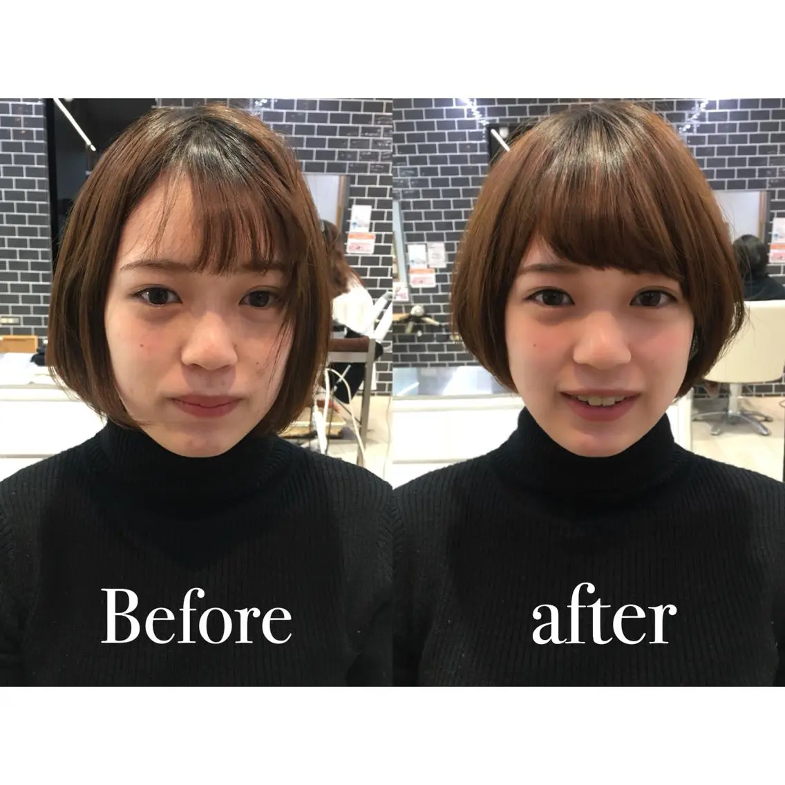 ショート ショートボブ ボブ ショートヘア サイドバング 小顔カット 中村 美穂のヘアスタイル