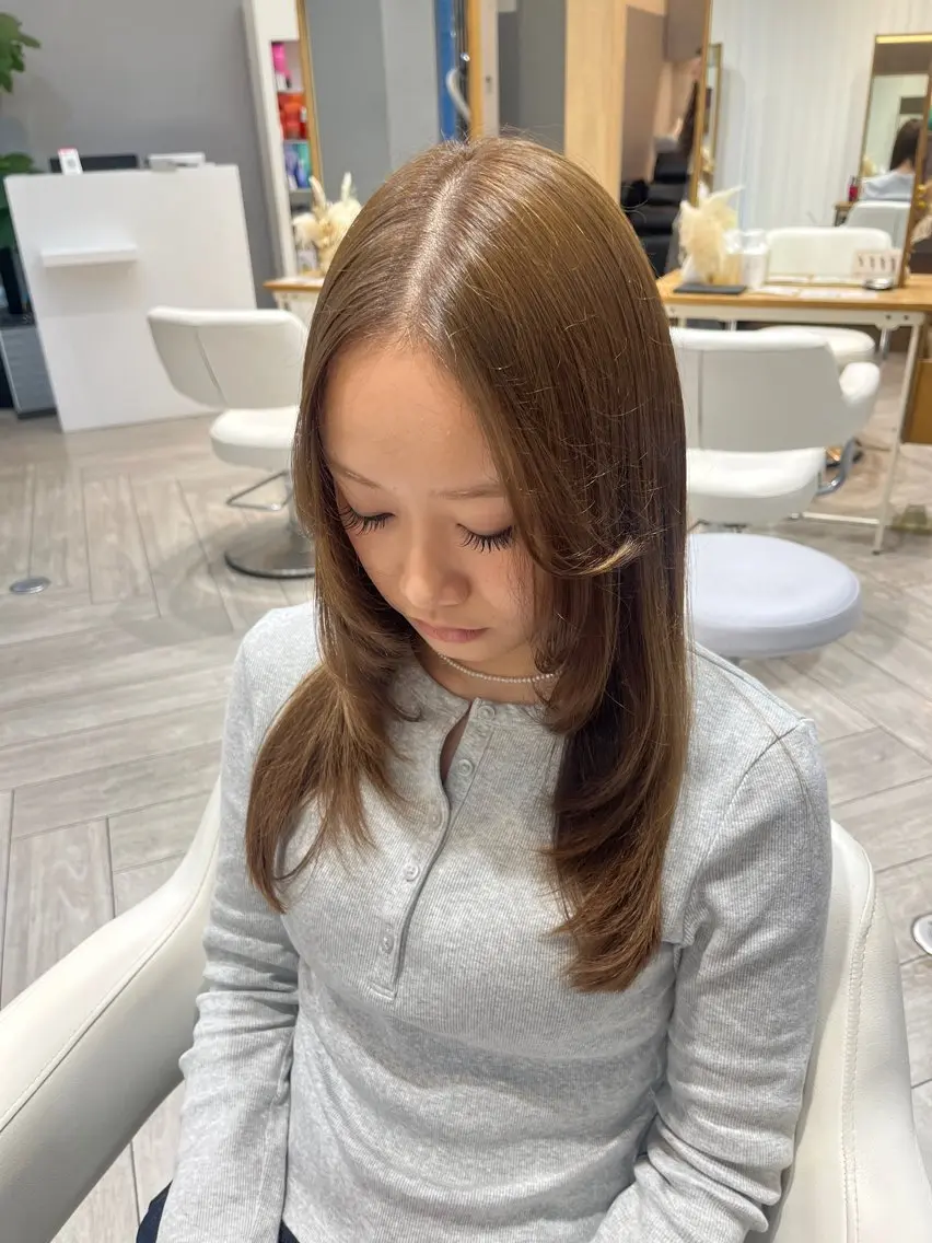 ロング カット ヘアカラー トリートメント AVANCE. chisatoのヘアスタイル