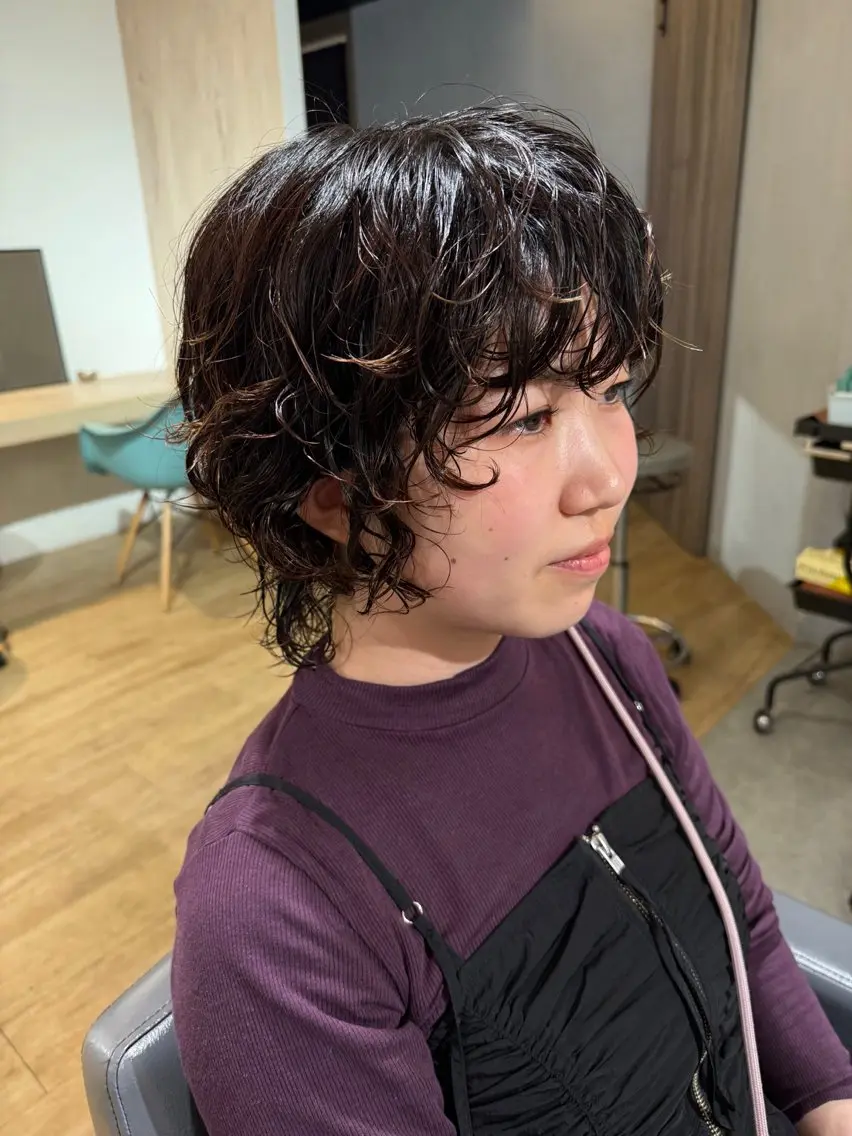 ショート パーマ ボブ ショートヘア カット パーマ トリートメント 似合わせ特化❤️ カット/パーマ/梅田のヘアスタイル