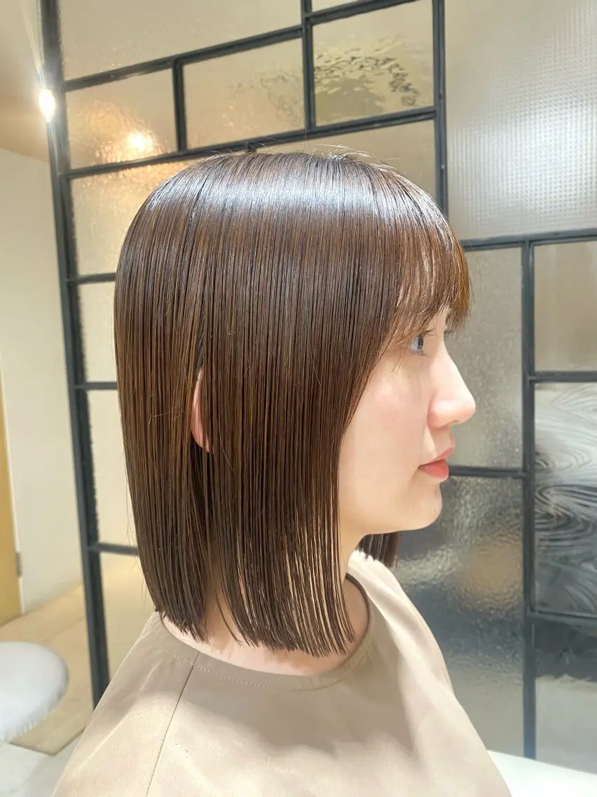 ショート 縮毛矯正 トリートメント 安永 涼のヘアスタイル
