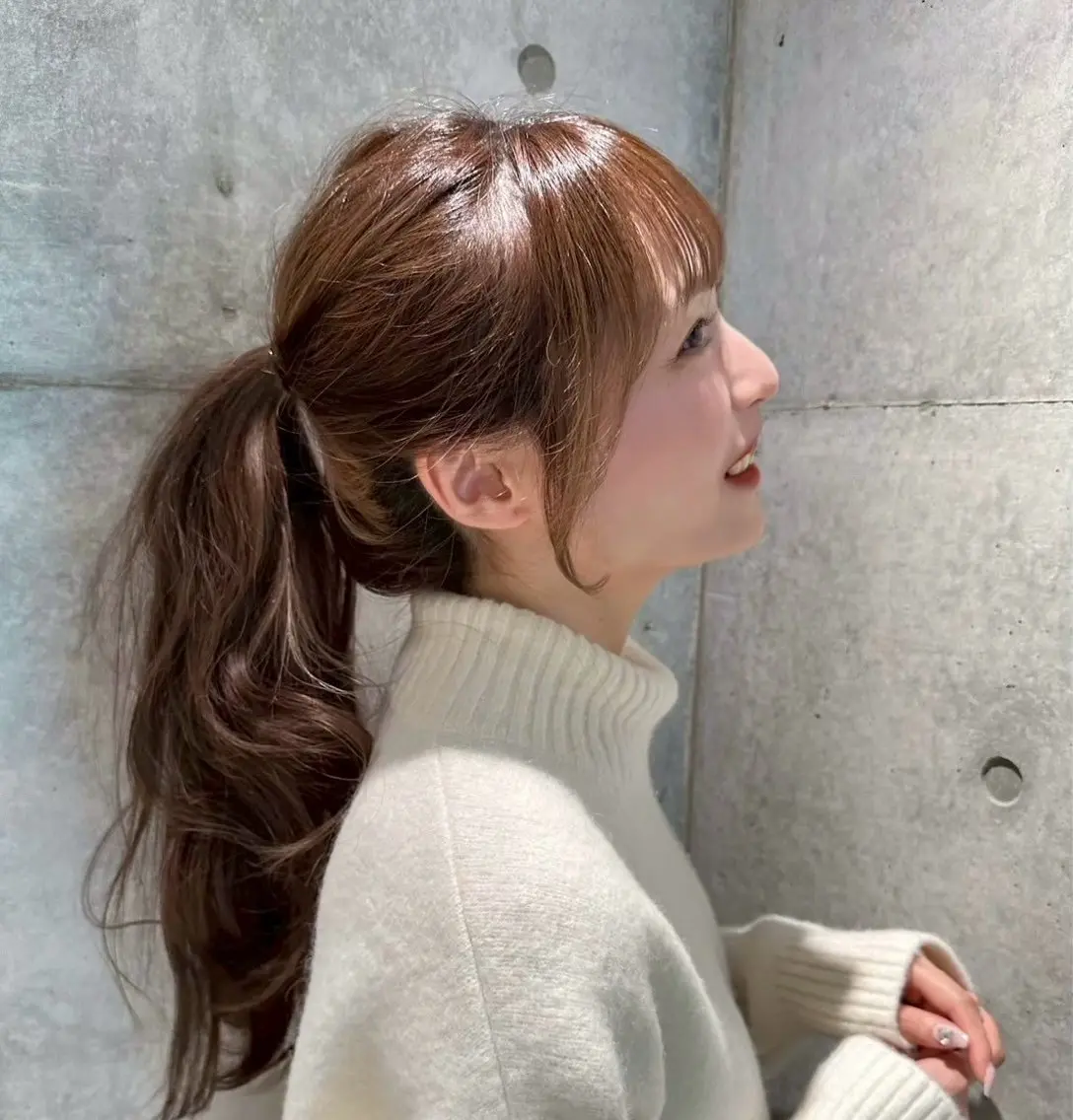 ロング くびれヘア 顔まわりレイヤー 顔周りカット ヨシンモリ 韓国風ヘア 🎀透明感カラー shizuka🎀のヘアスタイル
