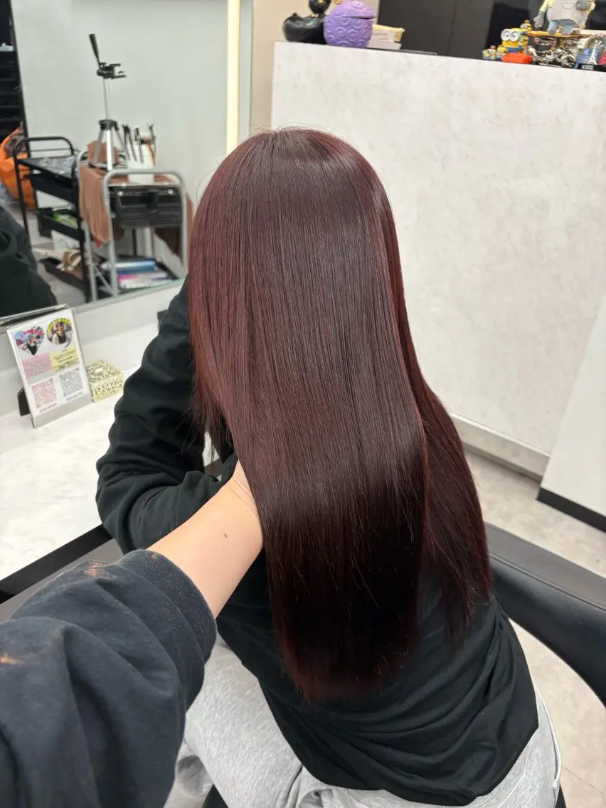 セミロング カラー ヘアカラー ZYNX わかなのヘアスタイル