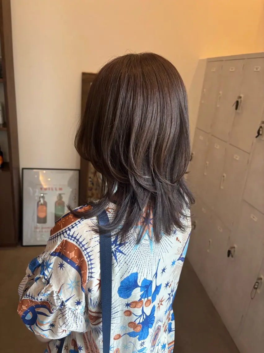 セミロング レイヤーカット 安藤 舜のヘアスタイル
