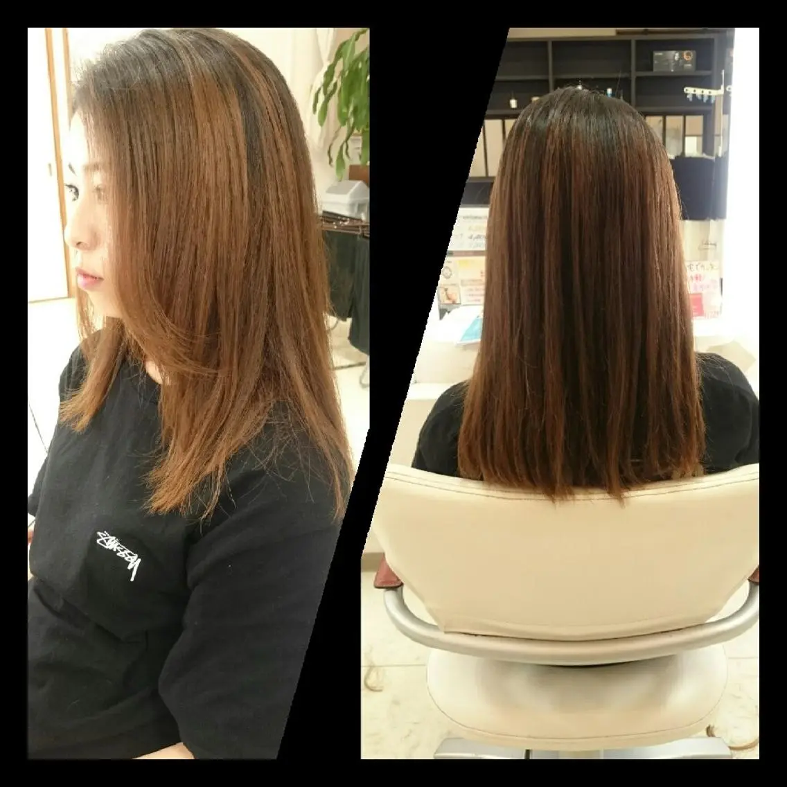 セミロング キンジョウ エナミのヘアスタイル