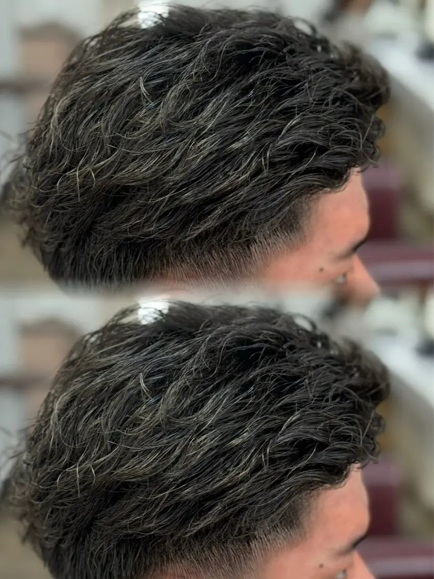 パーマ メンズ メンズパーマ メンズツイストパーマ 刈り上げ ツイストパーマ パーマ ties 三嶽香緒のヘアスタイル
