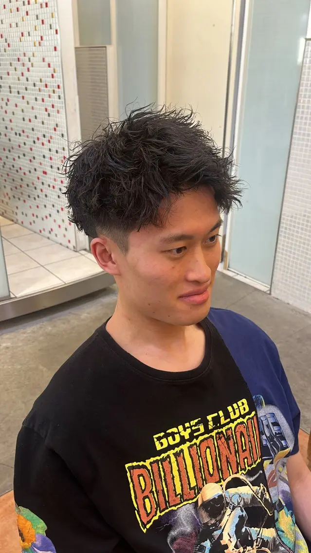 パーマ メンズ カット パーマ トリートメント 垢抜けのあっきー/ 本厚木徒歩1分のヘアスタイル