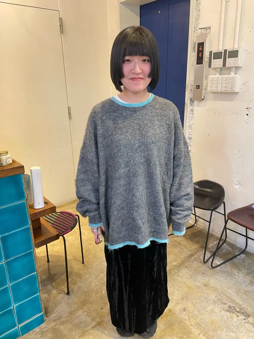 ミディアム カラー 透明感カラー ボブ カット ヘアカラー トリートメント MIOベージュカラー 柔らかいカラーのヘアスタイル