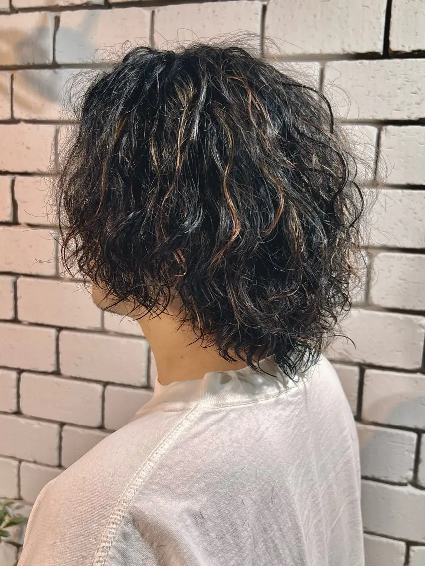 ミディアム パーマ メンズ メンズパーマ職人 加藤 弘貴のヘアスタイル