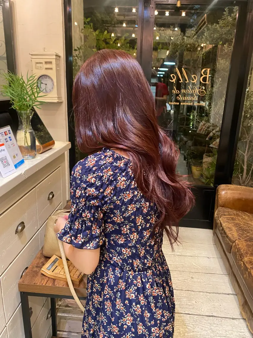 ロング カラー ラベンダーカラー ラベンダーピンク ピンクカラー ダメージレス美容師 🌱水島侑理のヘアスタイル