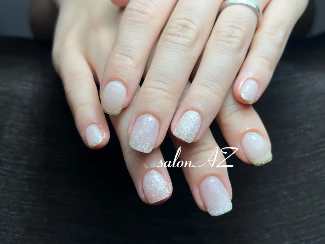 ネイル アートネイル 長さ出し フットネイル フレンチネイル ジェルネイル salon AZのネイルデザイン