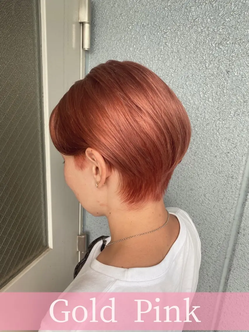 ショート ヘアカラー トリートメント 艶•透明感カラー フィーシーのヘアスタイル