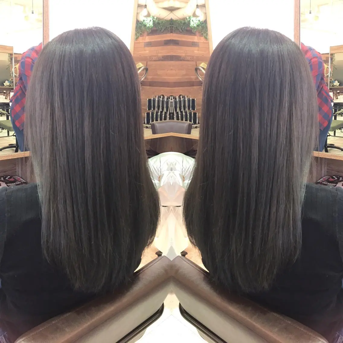 セミロング カラー グレージュ イルミナカラー 青木 茂樹⭐️ 透明感カラーのヘアスタイル