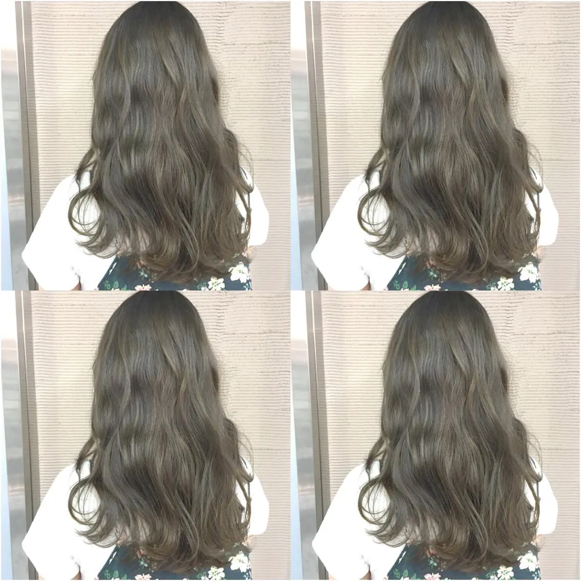 セミロング カラー パーマ ヘアアレンジ グラデーションカラー ハイライトカラー ハイライト ハイトーン特化🤍 浦住のヘアスタイル