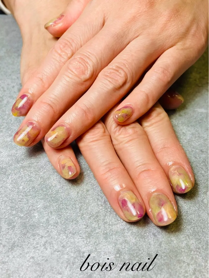 ネイル アートネイル ニュアンスネイル bois nail ボワネイル北巽のネイルデザイン
